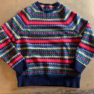JCrew fairisle sweater medium euc